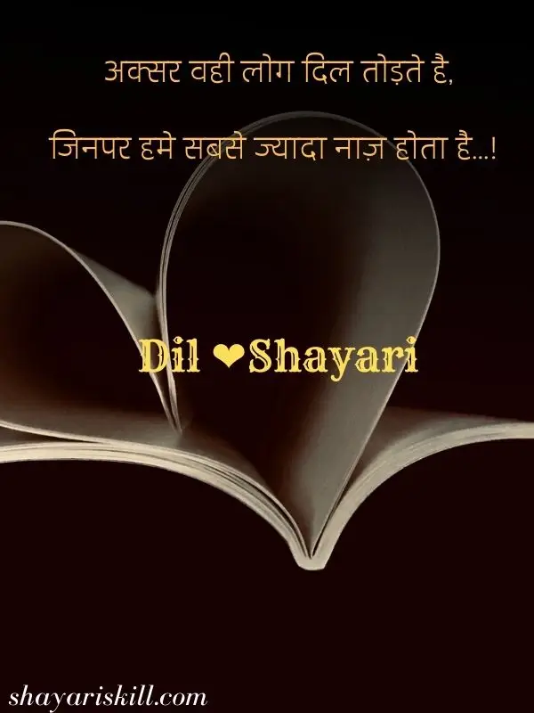 dil shayari in hindi
