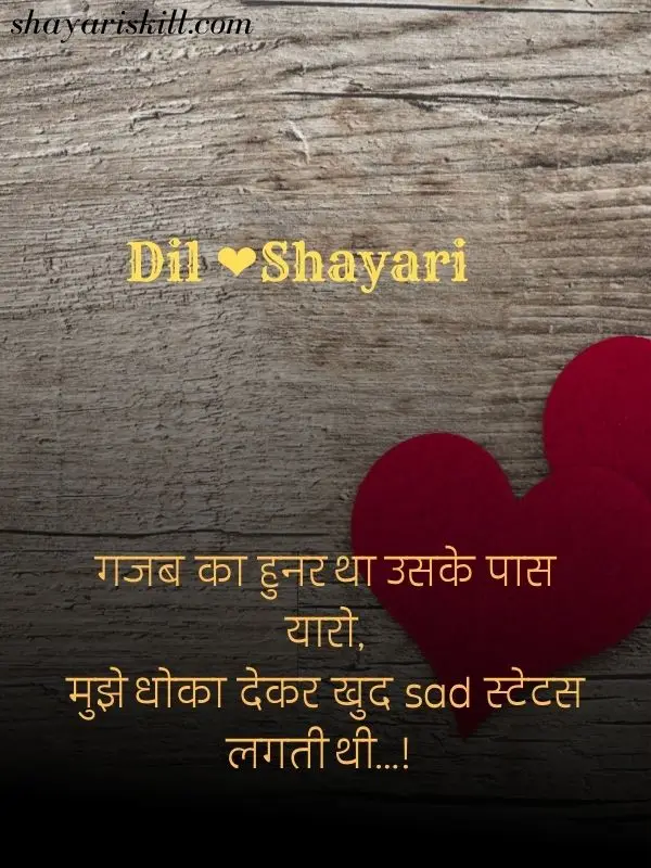 dil shayari in hindi