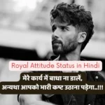 royal attitude status in hindi