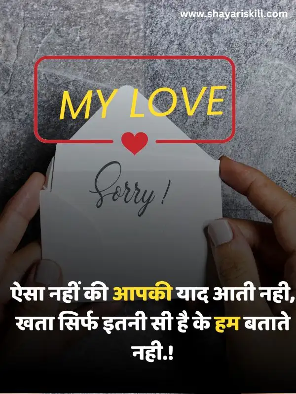 sorry shayari hindi